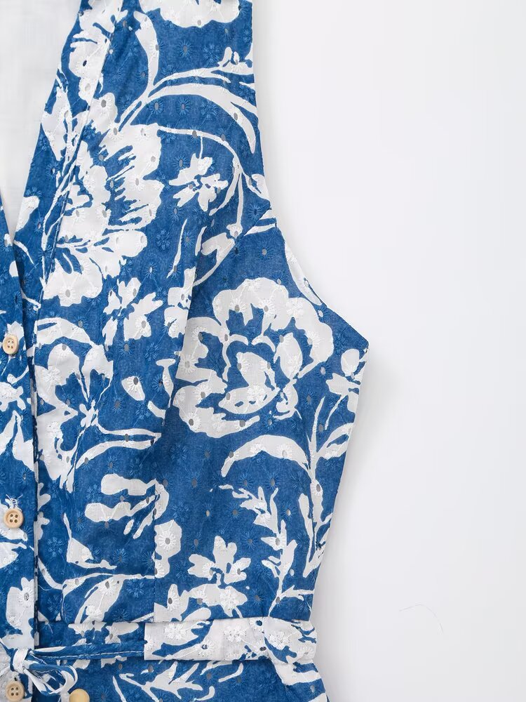 Women Clothing Top Sleeveless Printed Dress