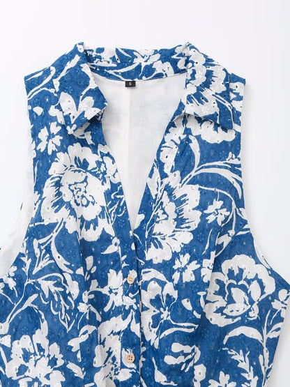 Women Clothing Top Sleeveless Printed Dress