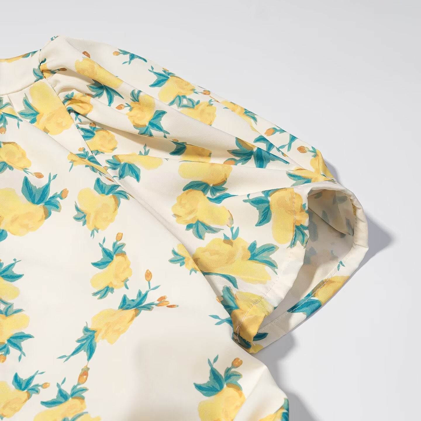 Women Clothing Fashionable All Matching Printed Floral Flounce Slim Dress