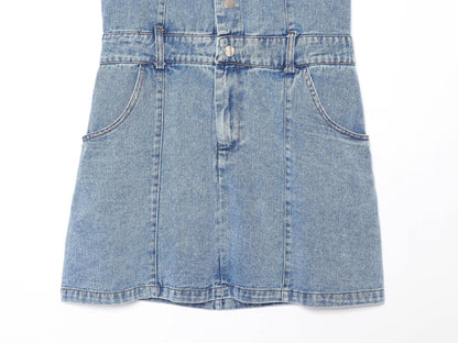 French Women Clothing Fashionable All Match Flip Halter Mini Dress
