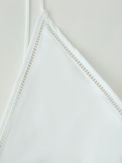 Summer Women Wear Slim Fit Solid Color Halter Deep V Plunge Sexy Backless Dress