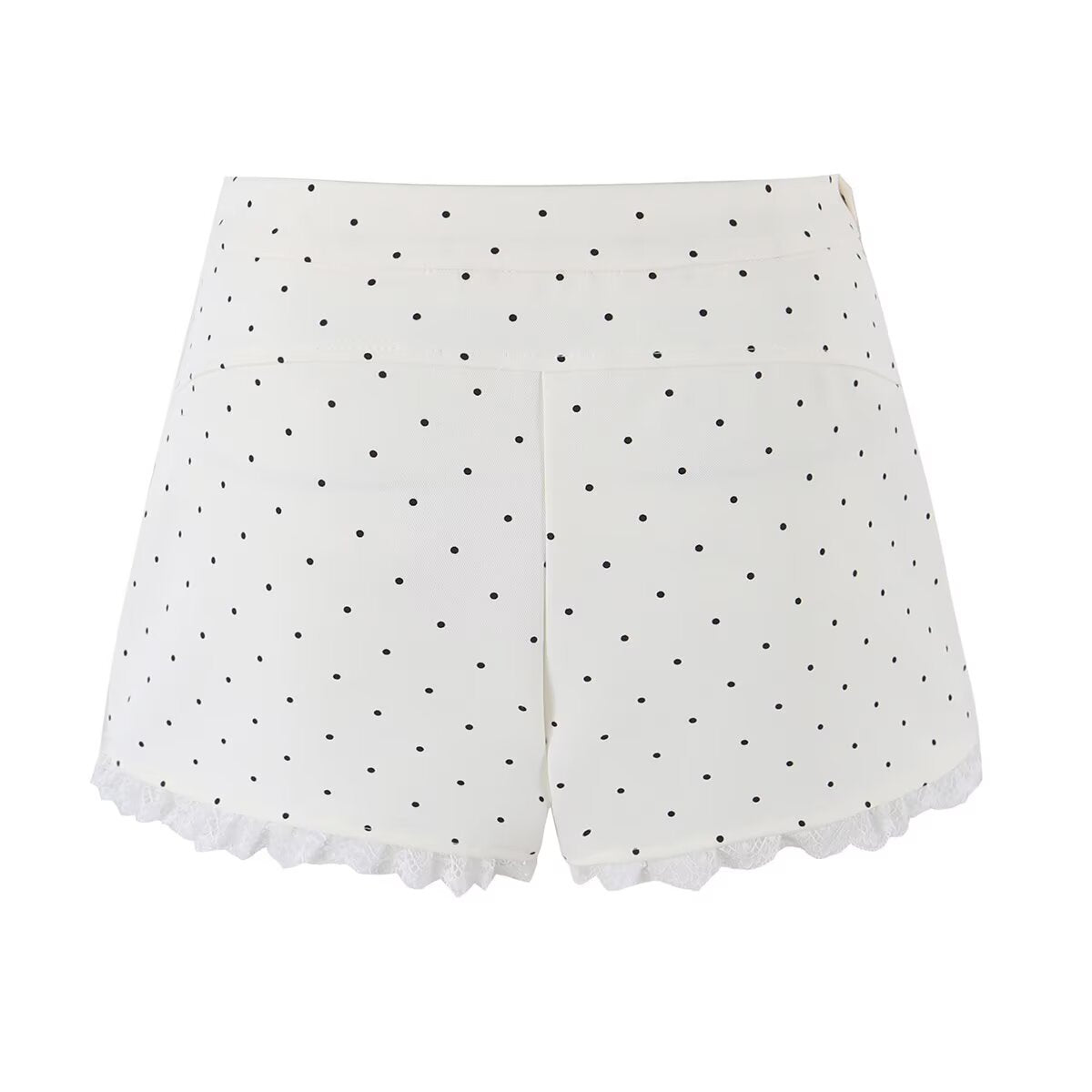 Sexy Lace Stitching Polka Dot Skirt Women Summer Anti Exposure Slimming False Two Piece Sheath Short Skirt