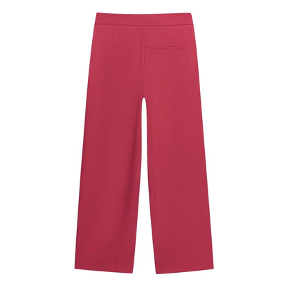 Summer Women Asymmetric Decorated Row Button Vest Tight Leg Pleated Pants Sets