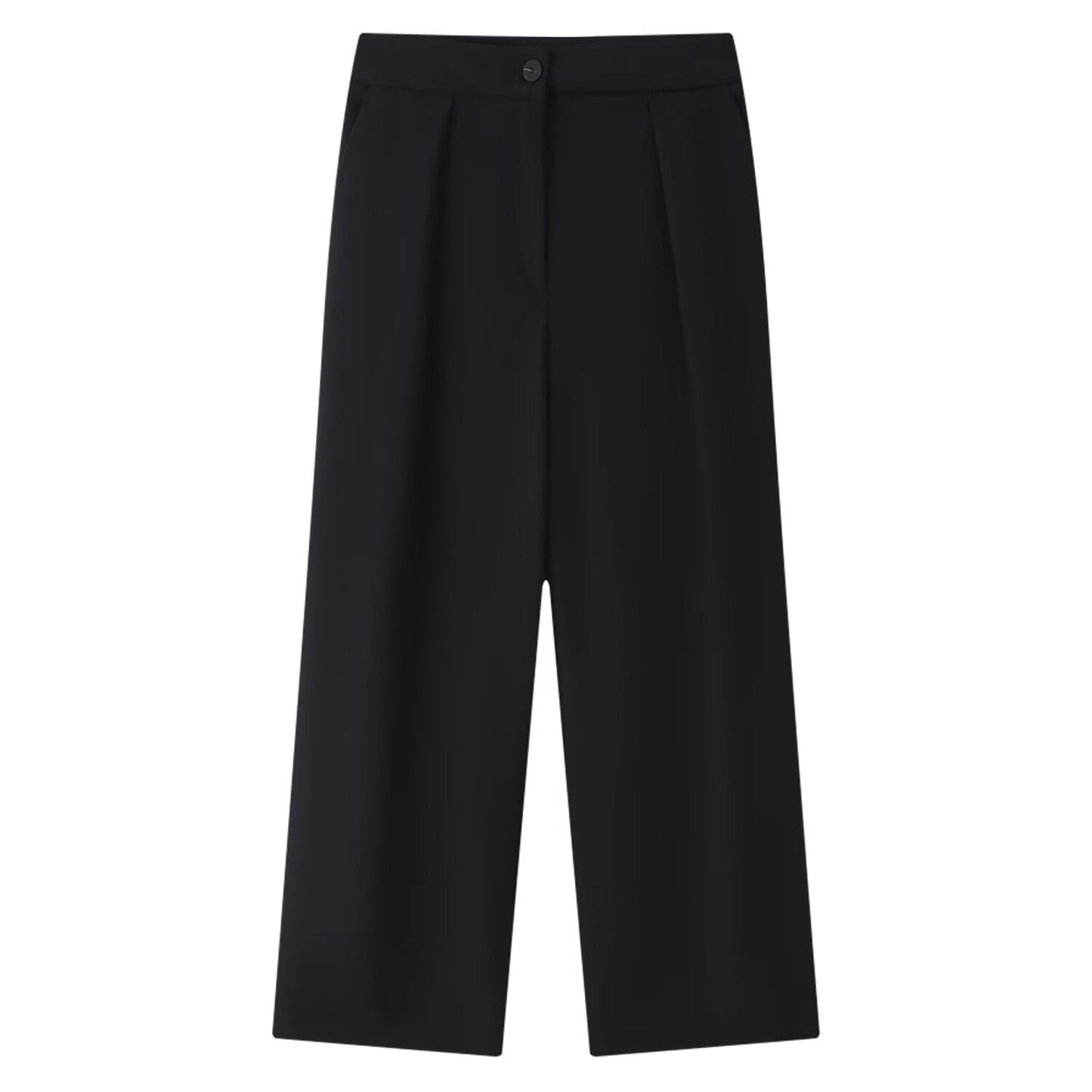 Summer Women Asymmetric Decorated Row Button Vest Tight Leg Pleated Pants Sets