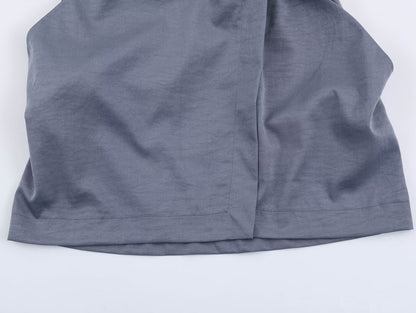 Women Clothing Summer Waist Belt Double Breasted Short Long Sleeve Dress