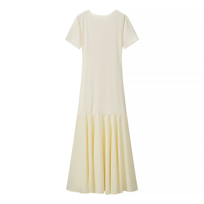 Women Clothing Summer Elegant Slim Flared Waist Dress