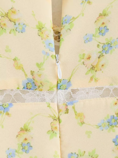 Women Clothing French Floral Lace Slim Fit Long Hip Dress