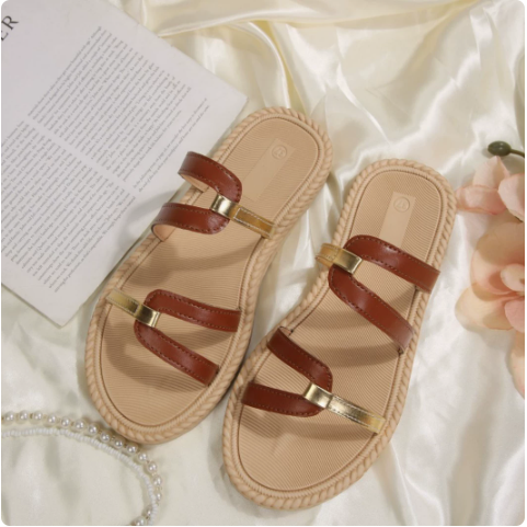 Lightweight Color Matching Platform Slippers Women Summer Casual Comfortable Lightweight Beach Slippers
