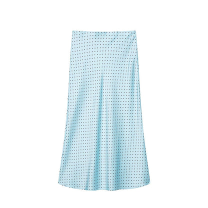 Summer Women Clothing Sexy Silk Satin Texture Skirt