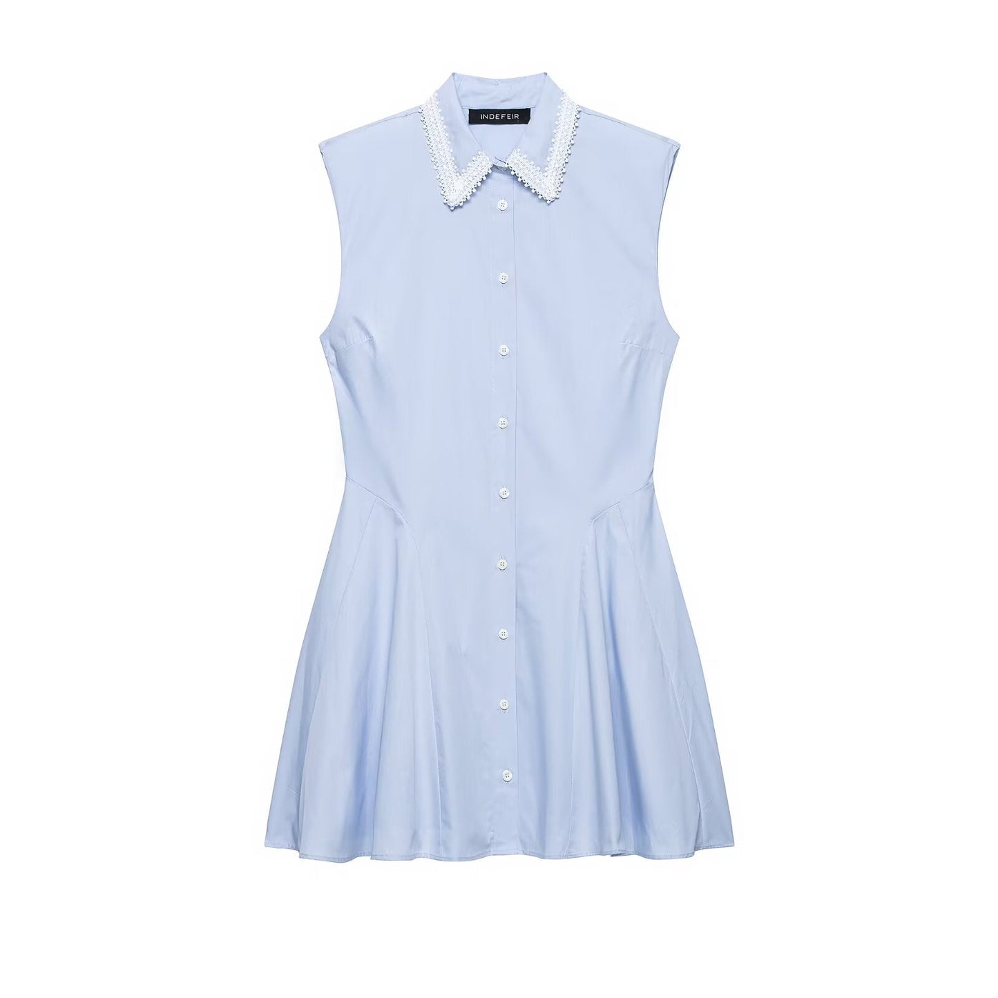 Women Clothing Western Shirt Padded Shoulder Dress