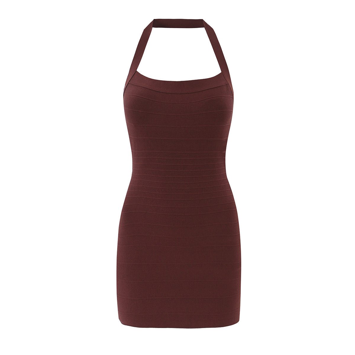 Casual Five Color Halter Backless Skinny Sheath Dress