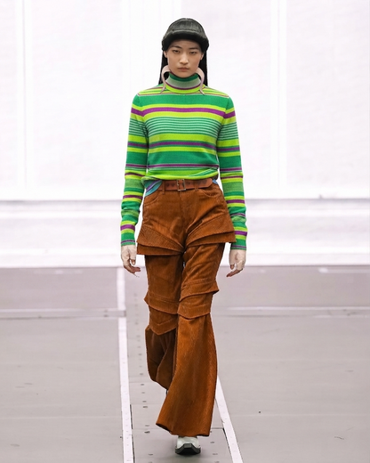 Autumn Winter Contrast Color Turtleneck Pullover Slim Fit Top Contrast Color Striped Sweater Sweater Women