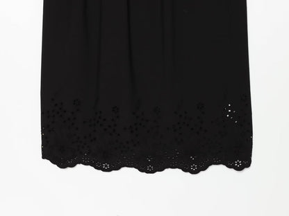 Women Hollow Out Cutout Embroidered Midi Strap Dress