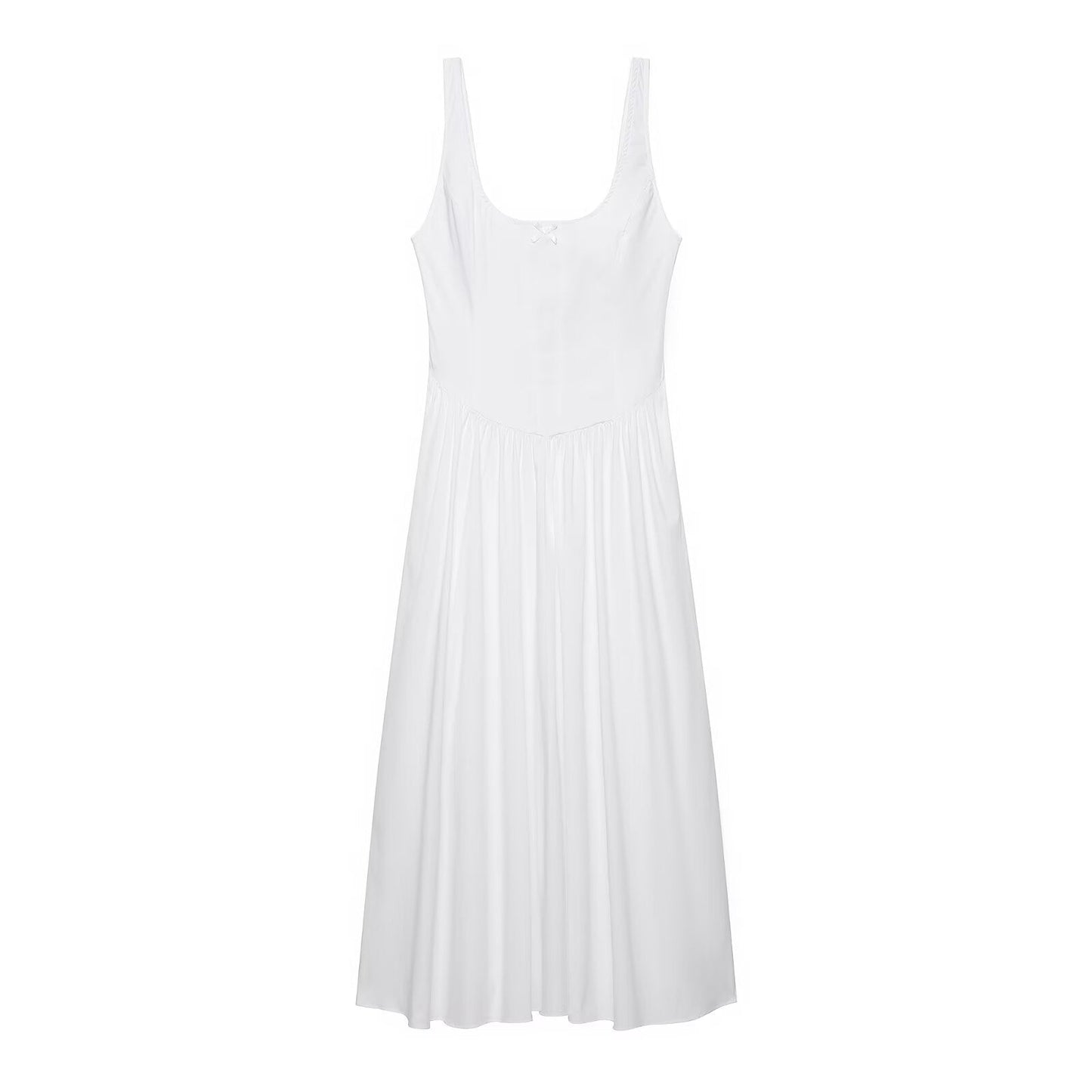 Women Clothing Summer Casual round Neck Sleeveless Strap Maxi Dress