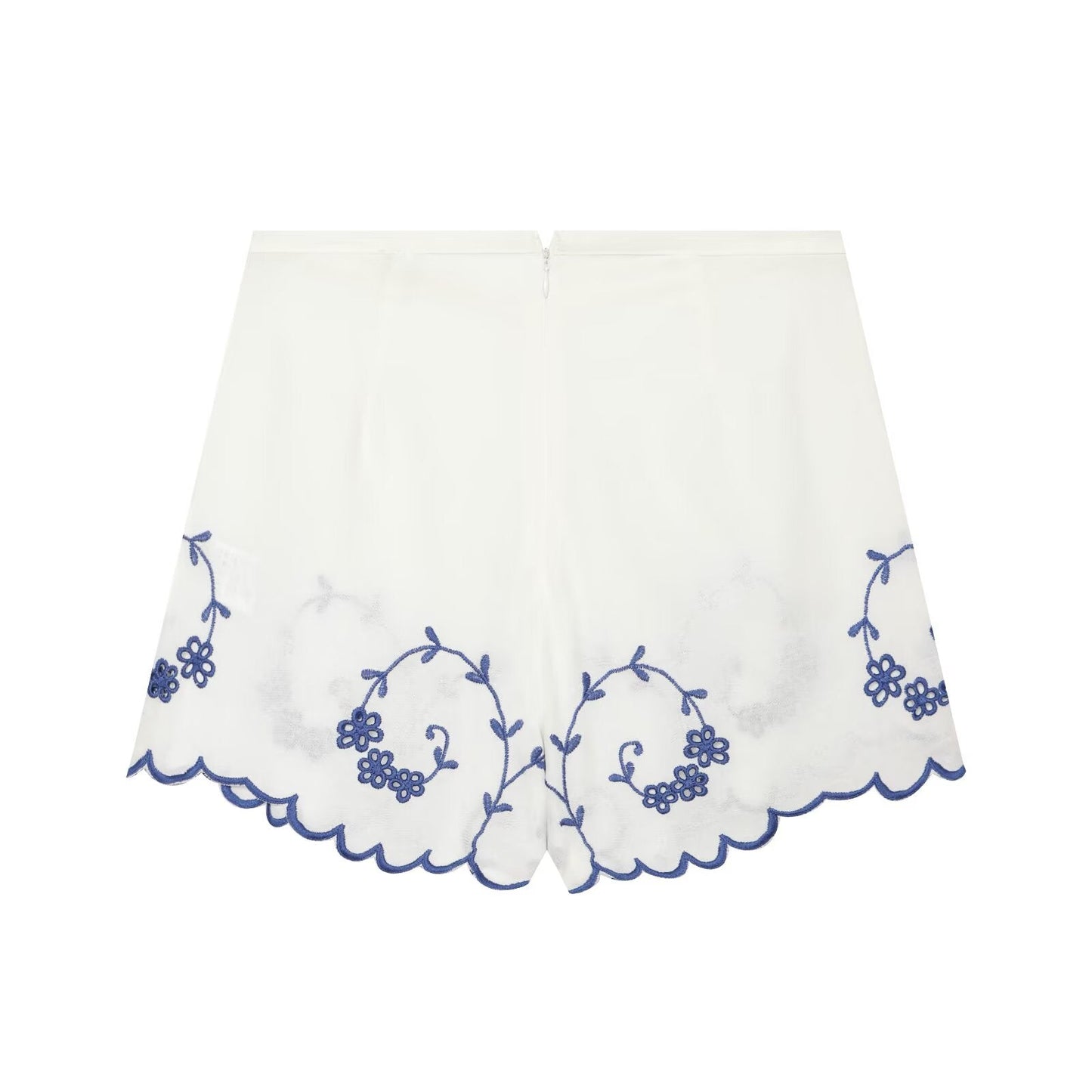 Summer Blended Embroidered Top Casual Shorts Sets