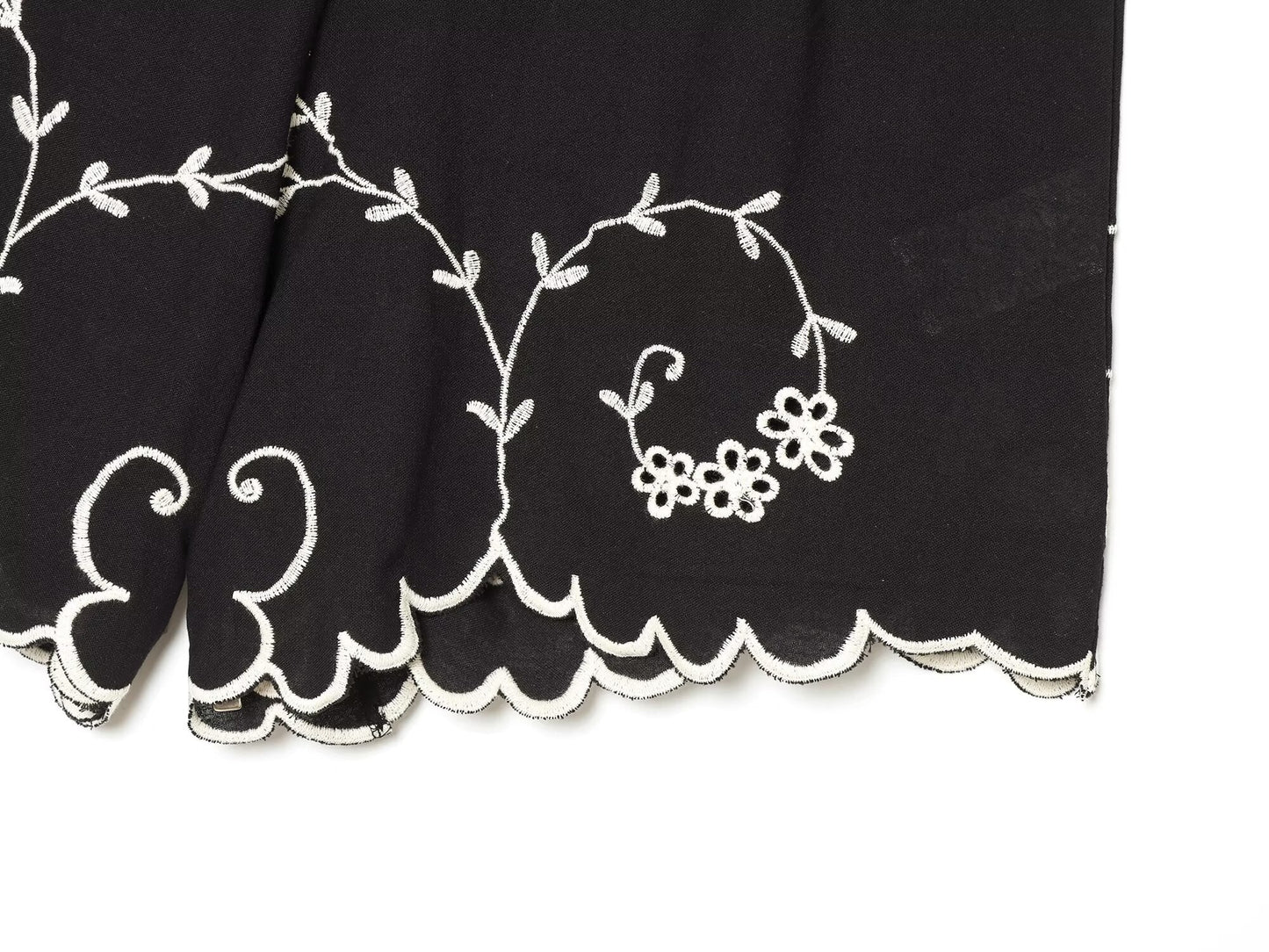 Summer Blended Embroidered Top Casual Shorts Sets