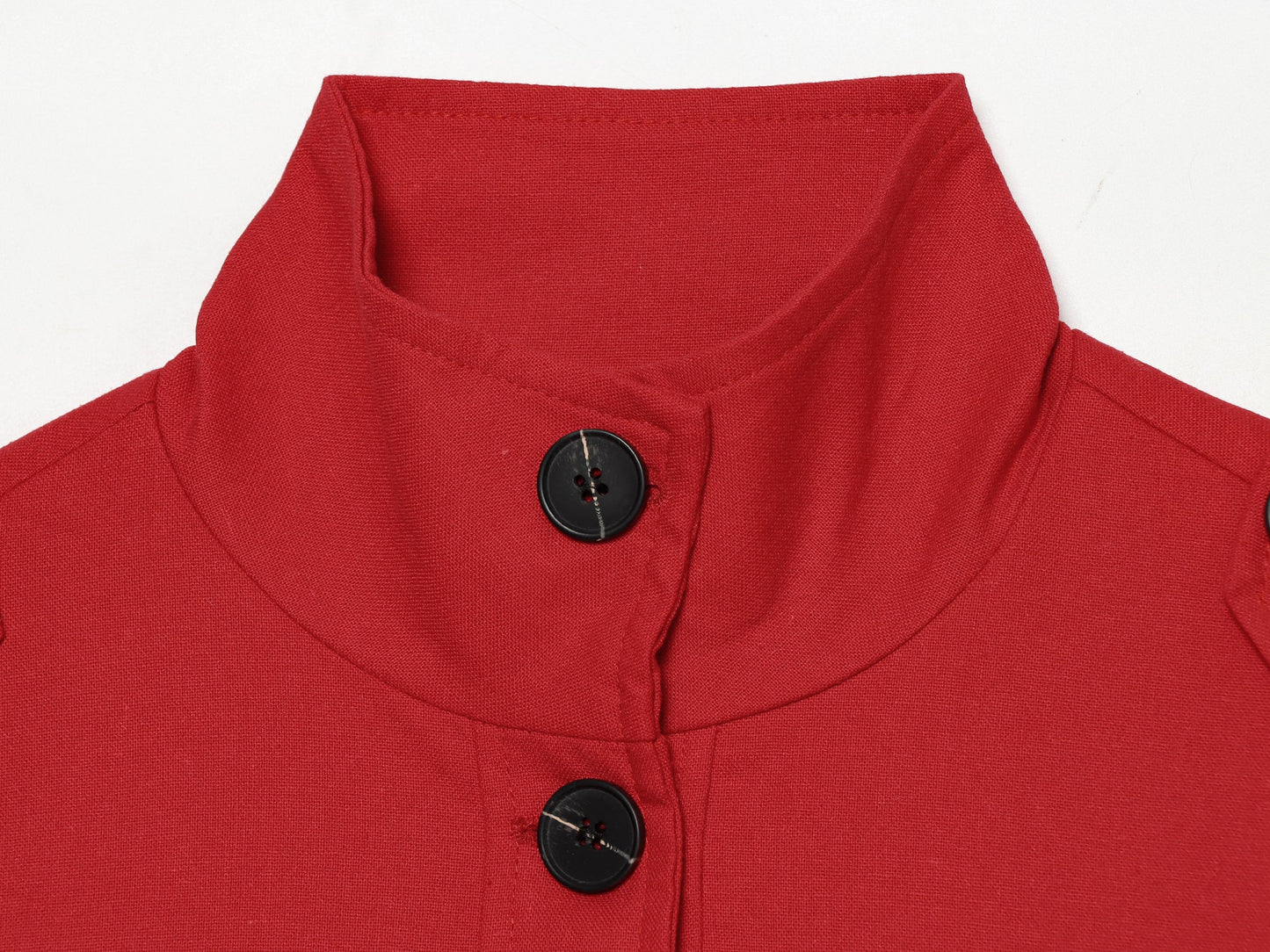 Women Clothing Simple Loose Single Breasted Casual Long Sleeve Stand Collar Coat