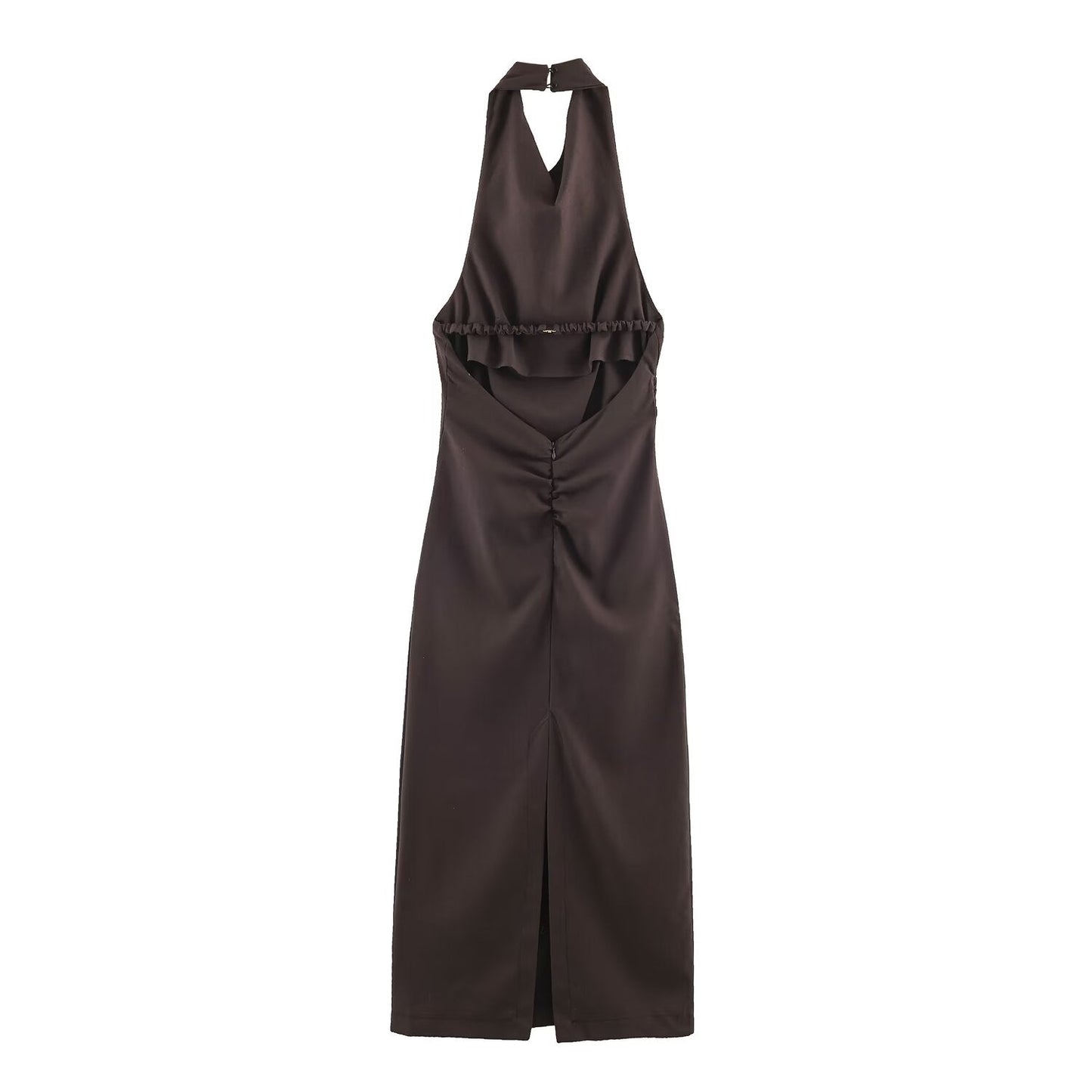 Women Clothing Summer Halter Backless Midi Dress