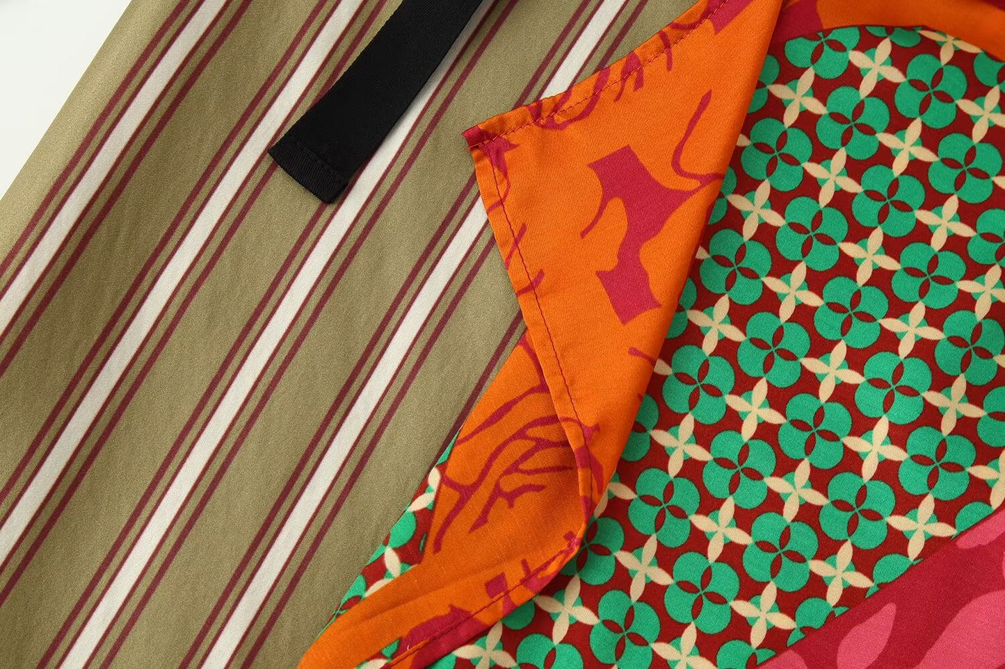 Women Clothing Summer All Match Printed Wrapping Towel Bowknot Decoration Skirt
