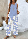 Women's 3D Print Two-Piece Vest & Pants Set – 12 Prints S–5XL