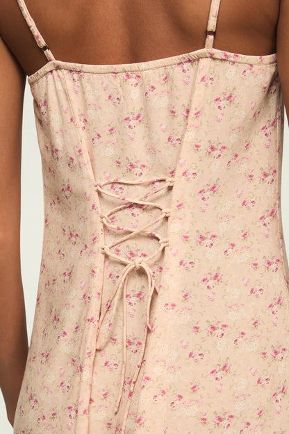 [158103-690] WOMENS LUCKY BRAND FESTIVAL PRINTED SIMONE SLIP DRESS