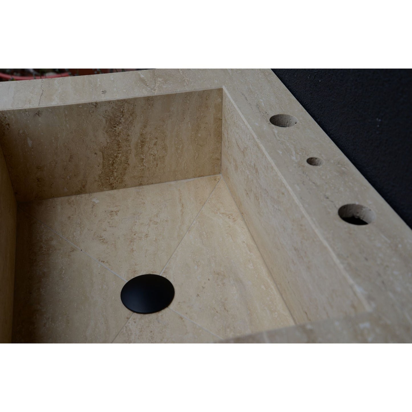 Travertine Bathroom Sink Handcrafted - Custom Artisanal Design