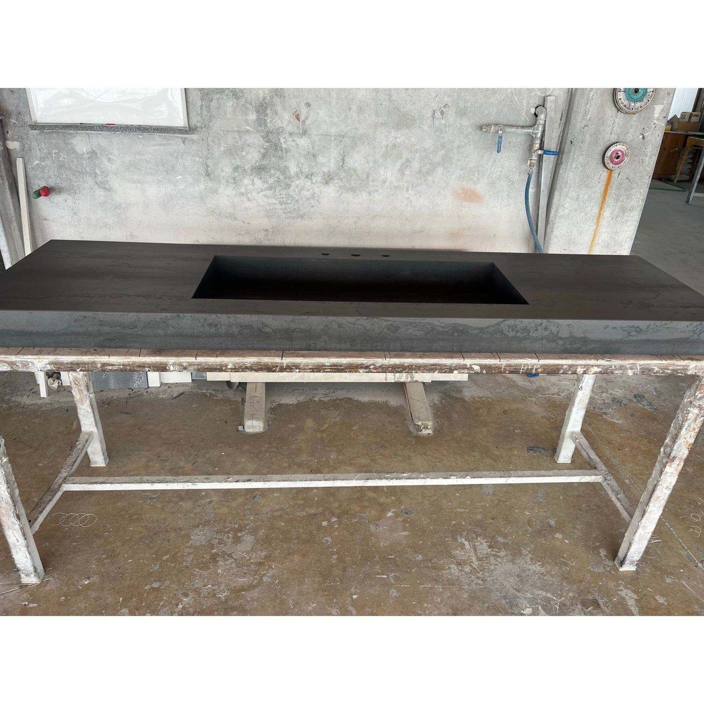 Metal Dark Engineered Porcelain Handcrafted Kitchen Bathroom Sink - Natural Stone Look
