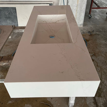 Handcrafted Silestone Quartz Sink - Polished Ethereal Glow Finish