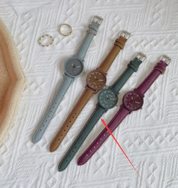 Retro Dial With Numeral Markings, Leather Strap And A Fresh Minimalist Style For Women