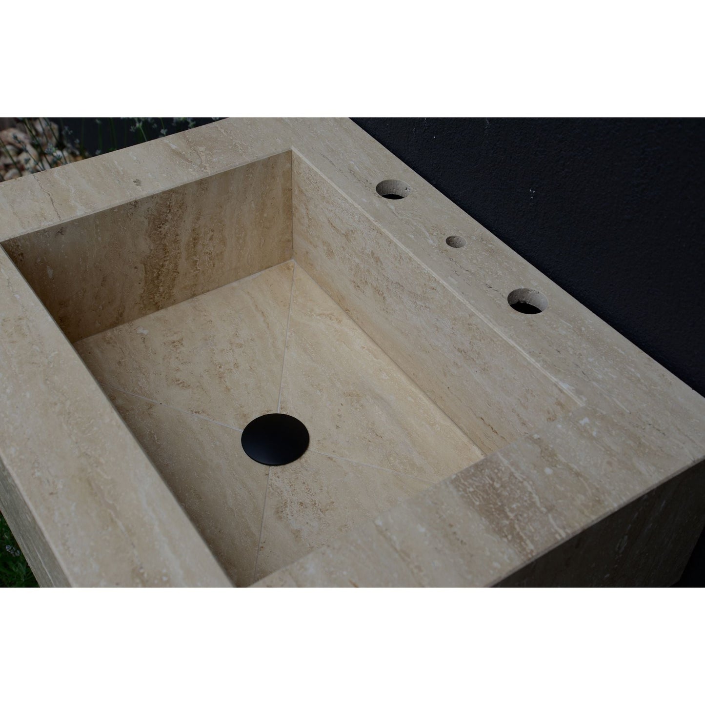 Travertine Bathroom Sink Handcrafted - Custom Artisanal Design