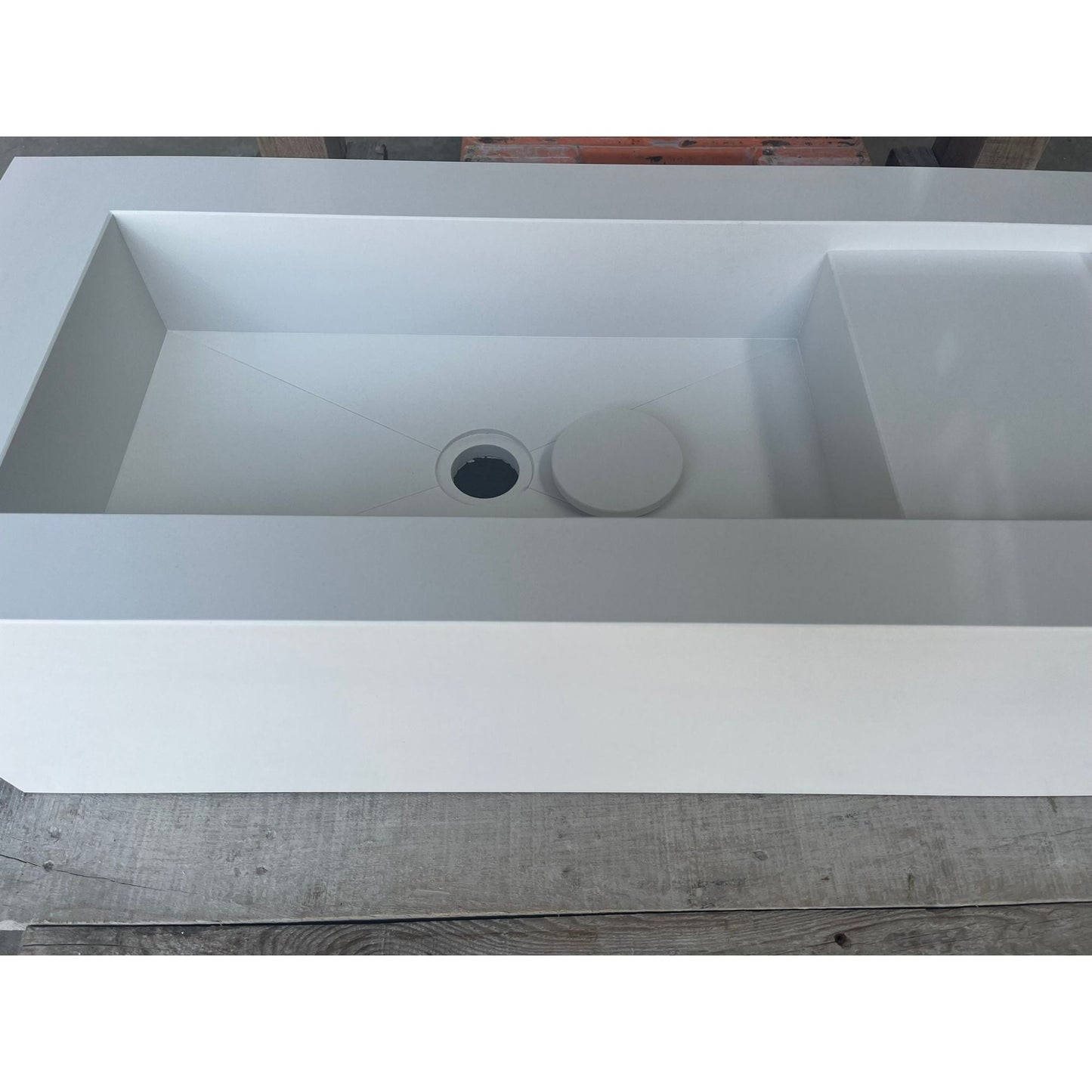 White Quartz Handcrafted Kitchen and Bathroom Sink - Engineered Stone Durability