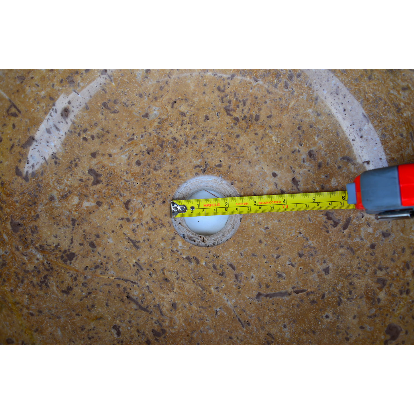 Noce Brown Travertine Vessel Sink - Handcrafted Natural Stone