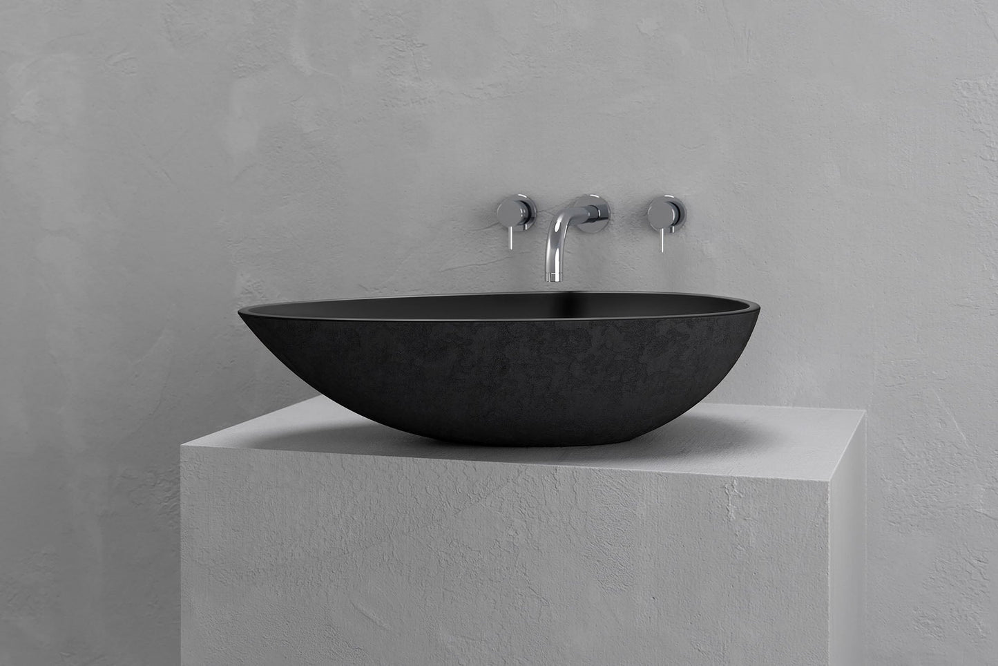 Egg shape vessel sink