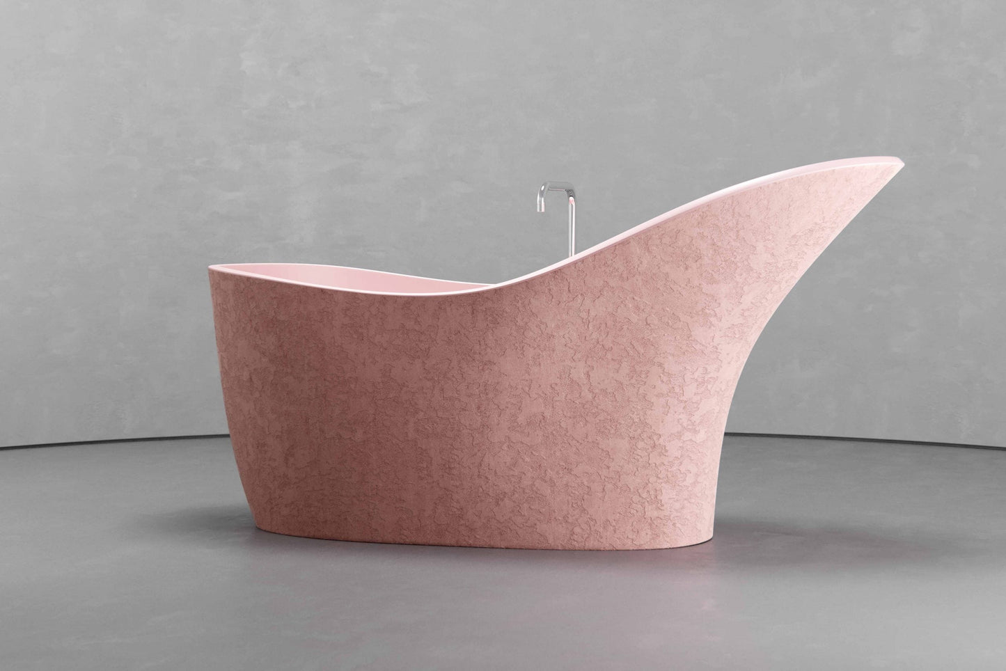 Freestanding slipper shape bathtub