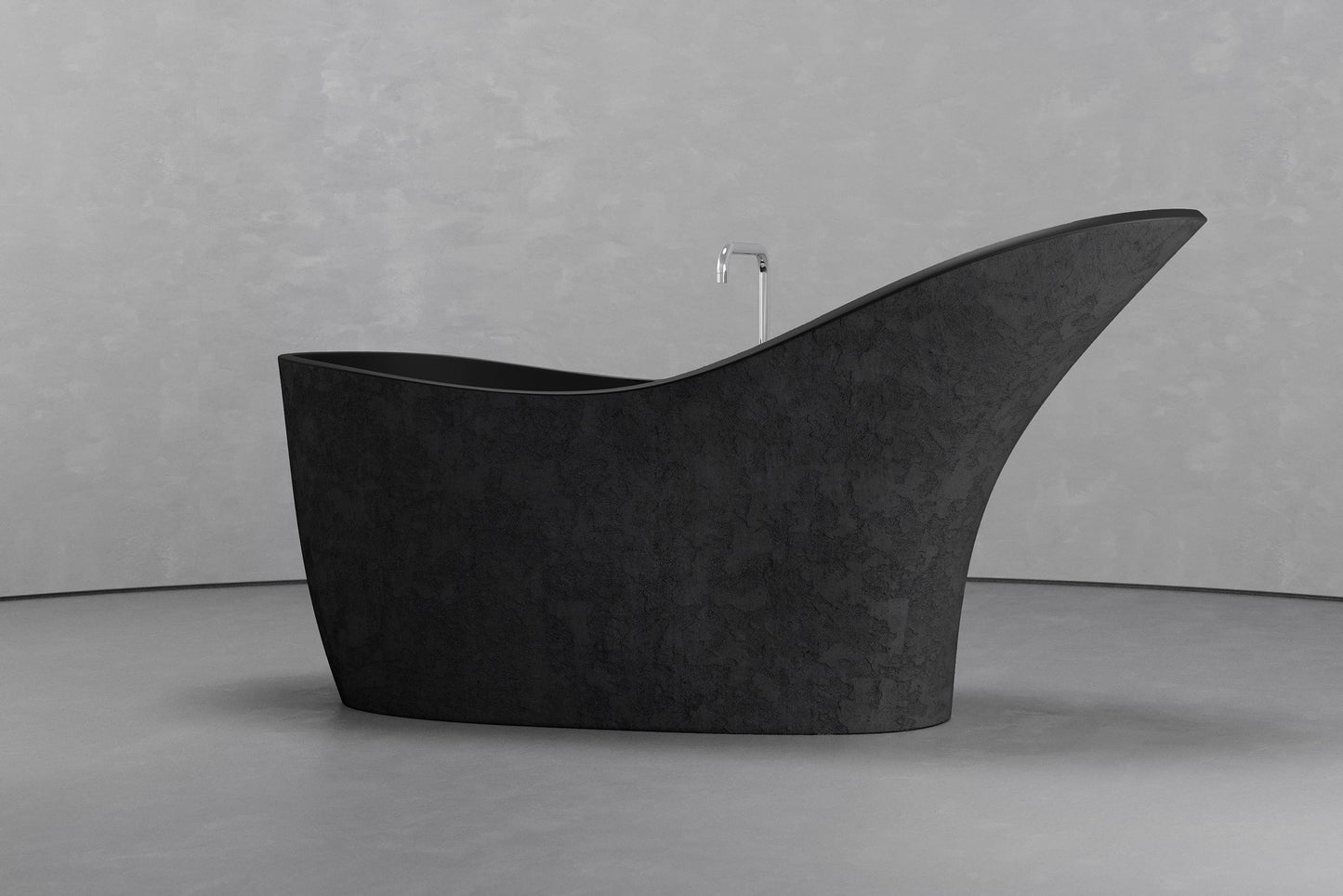 Freestanding slipper shape bathtub