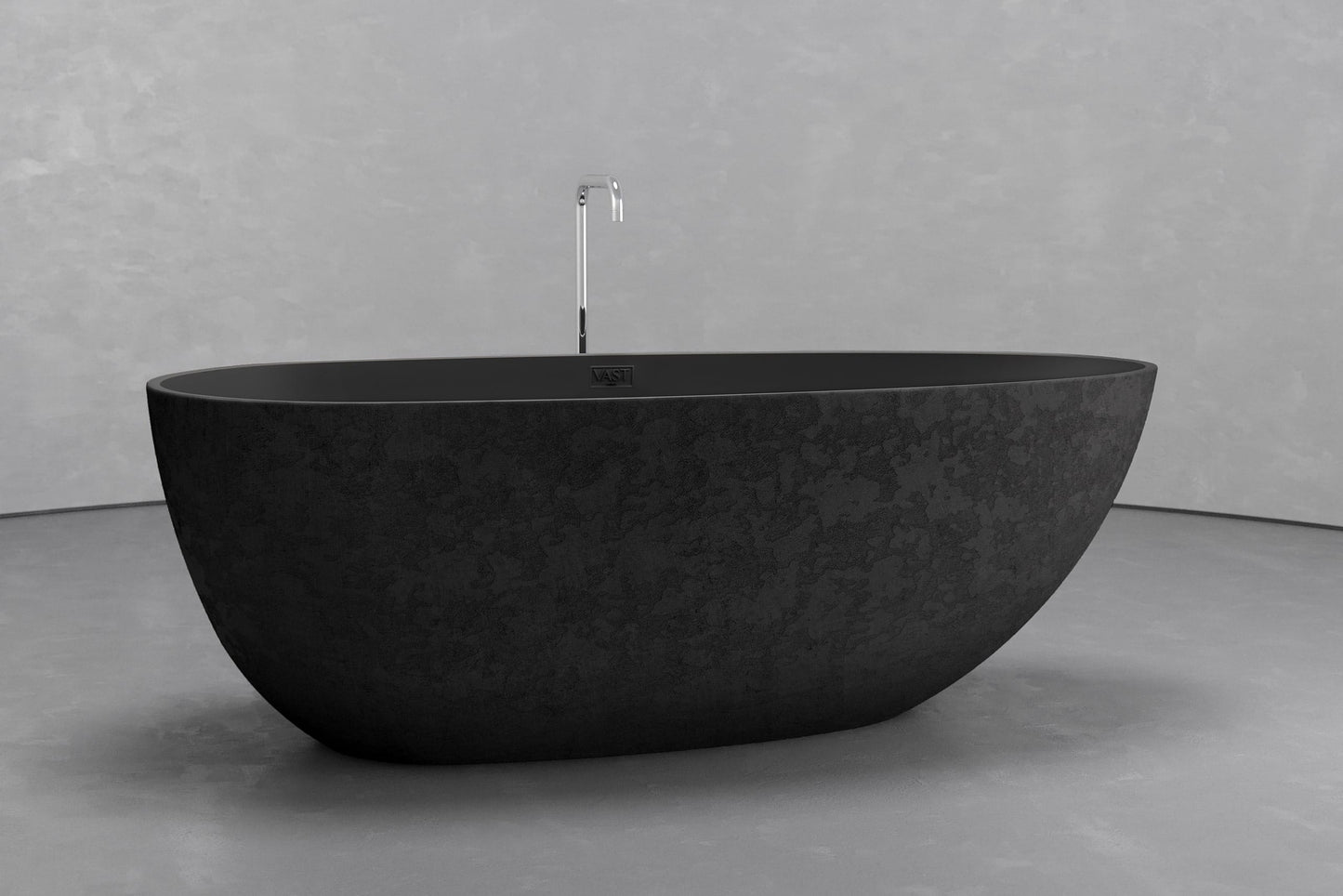 Freestanding egg shape bathtub