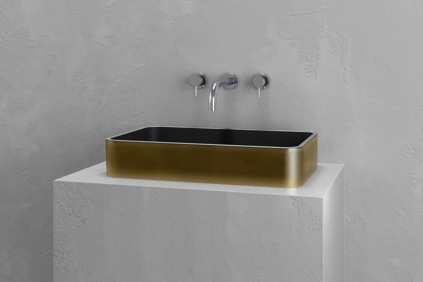 Rectangular vessel sink