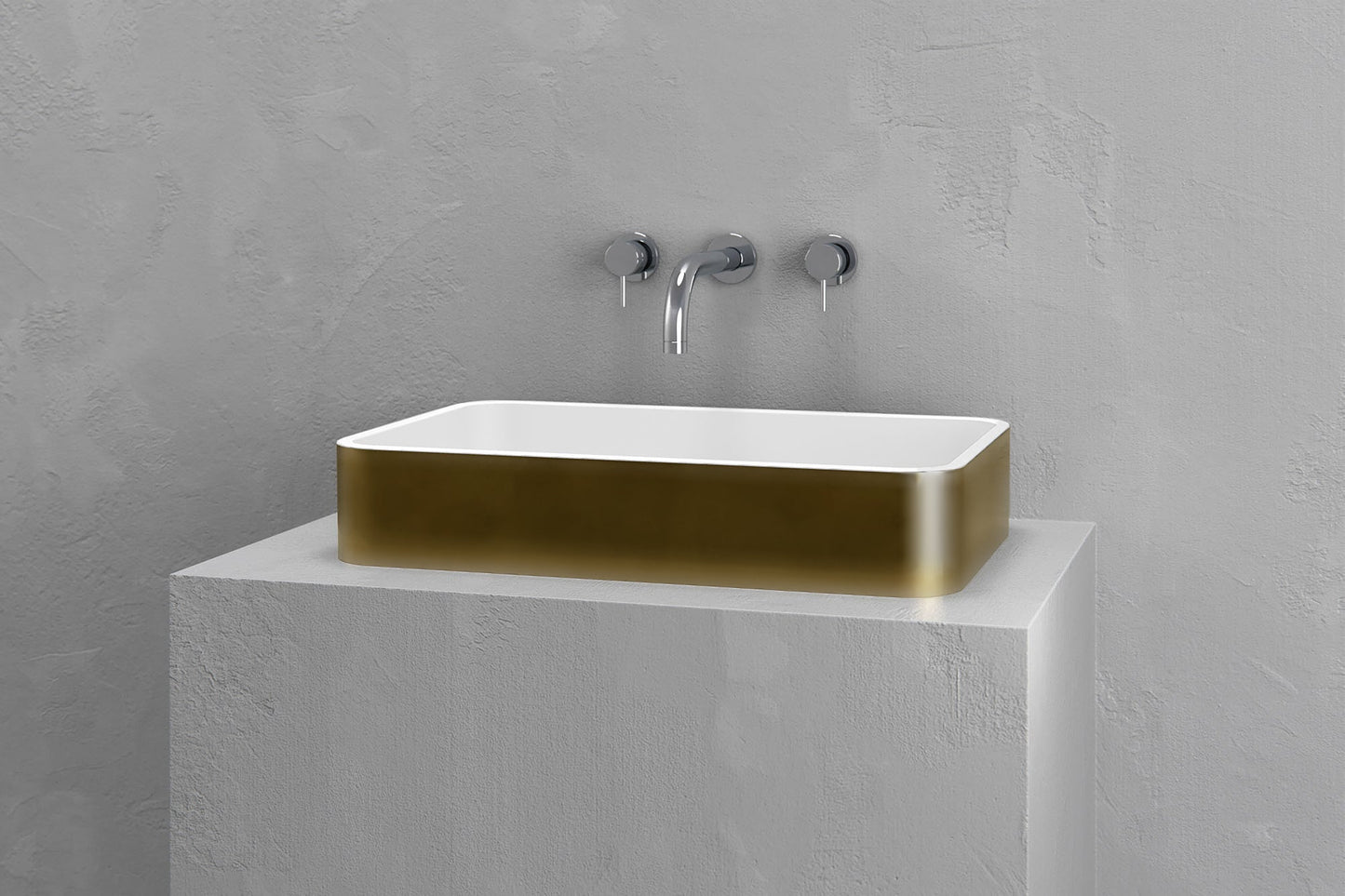 Rectangular vessel sink