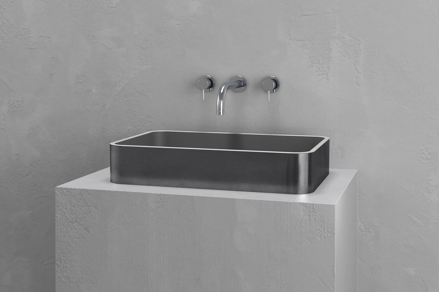 Rectangular vessel sink