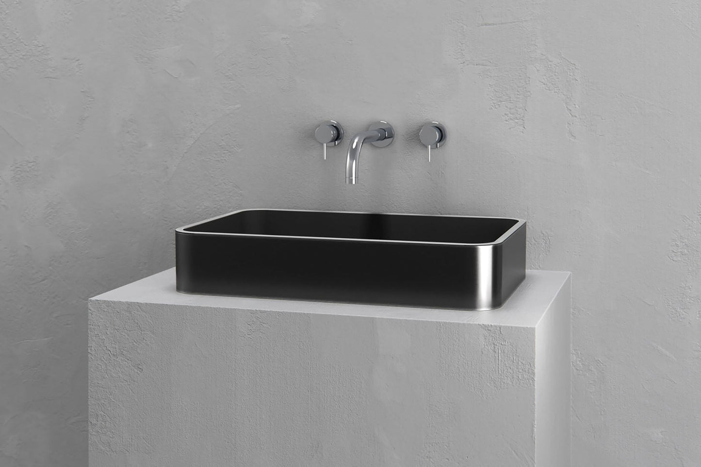 Rectangular vessel sink