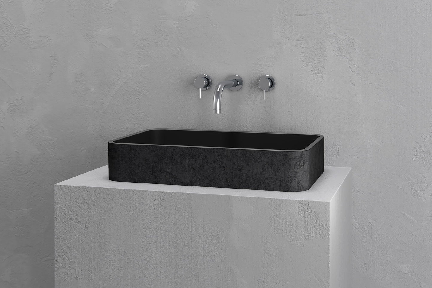 Rectangular vessel sink