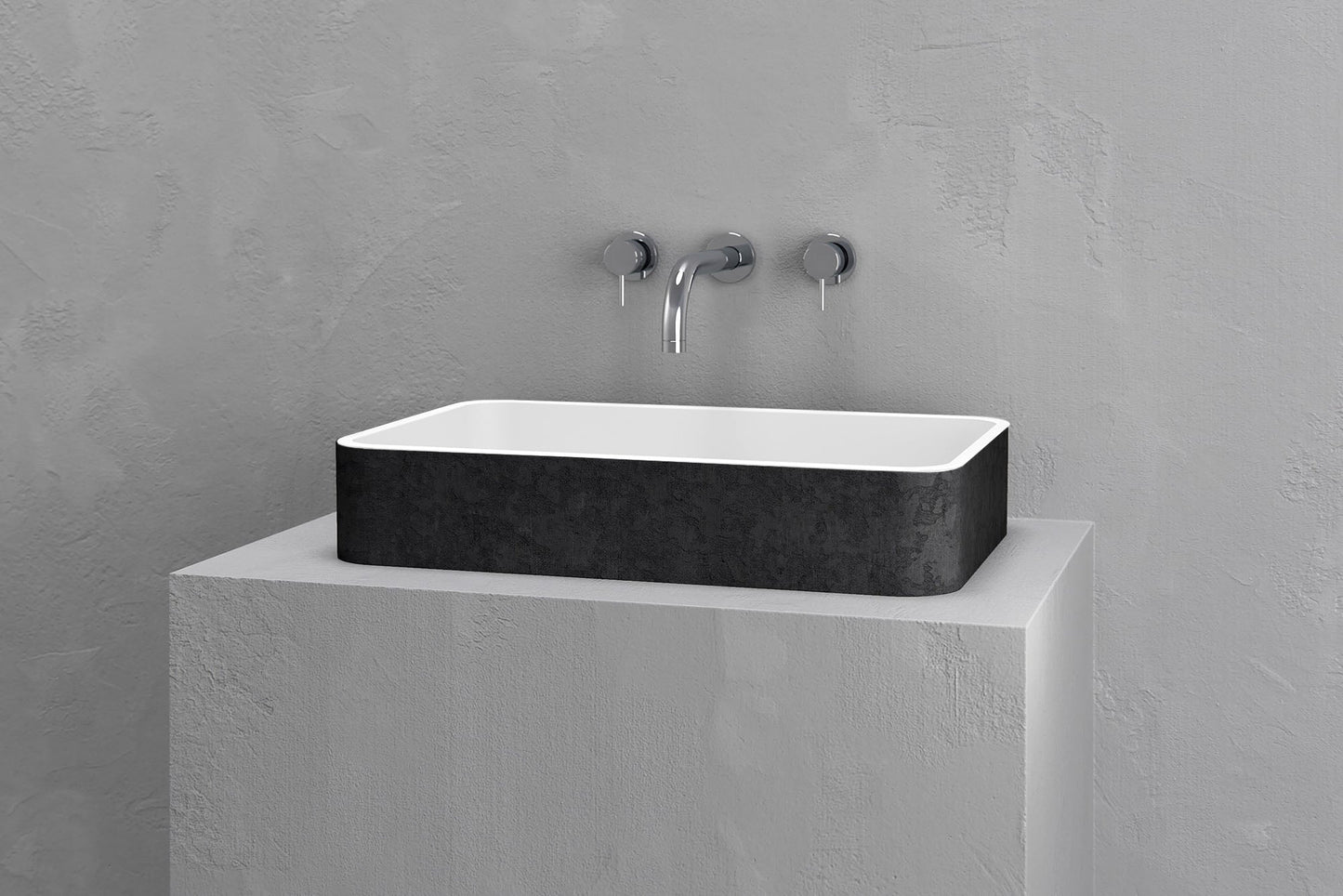 Rectangular vessel sink