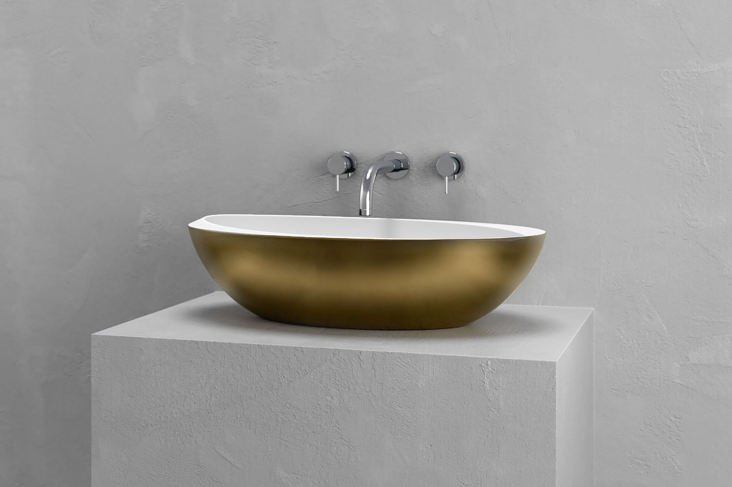 Oval vessel sink