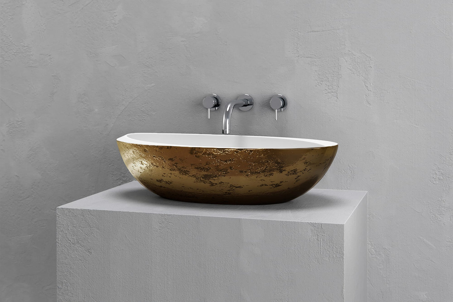Oval vessel sink