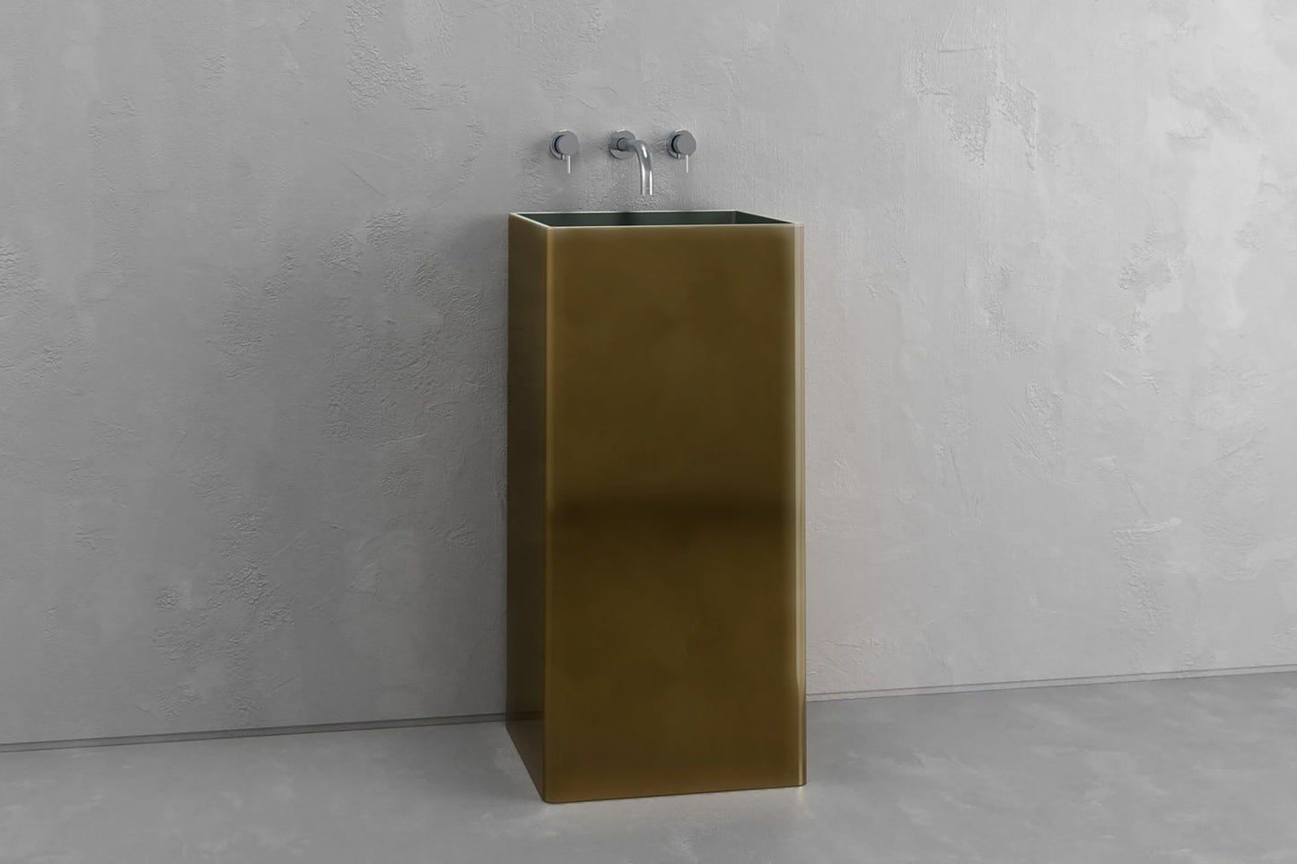 Square pedestal sink