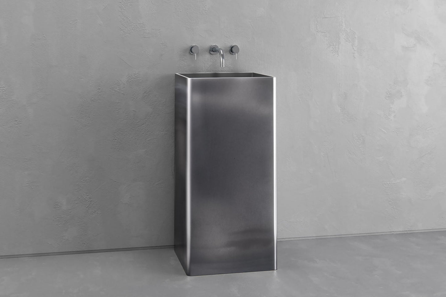 Square pedestal sink