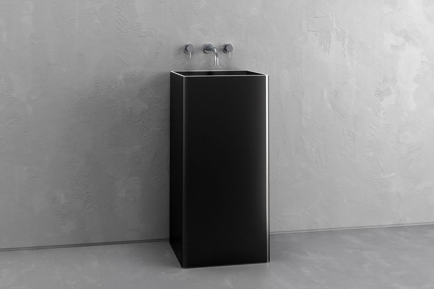 Square pedestal sink