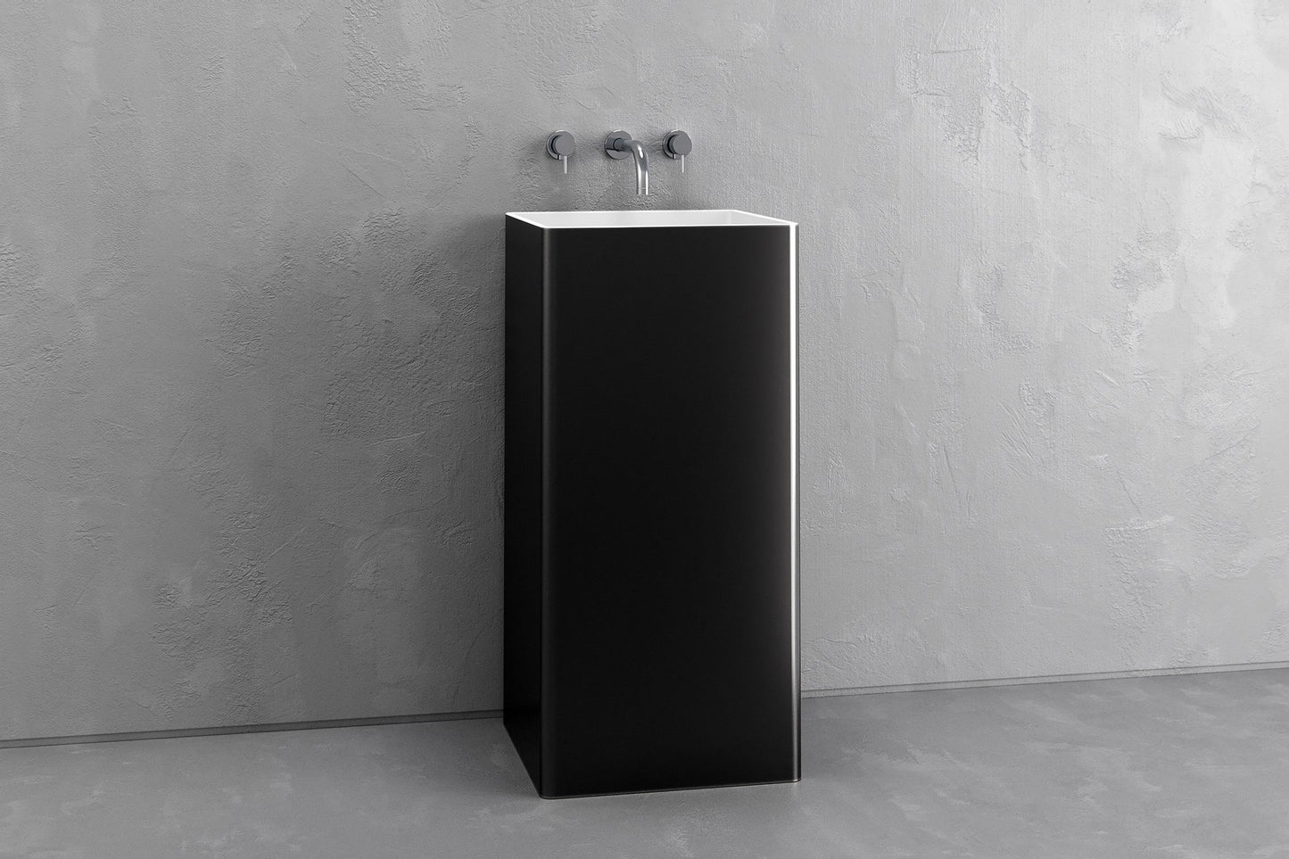 Square pedestal sink
