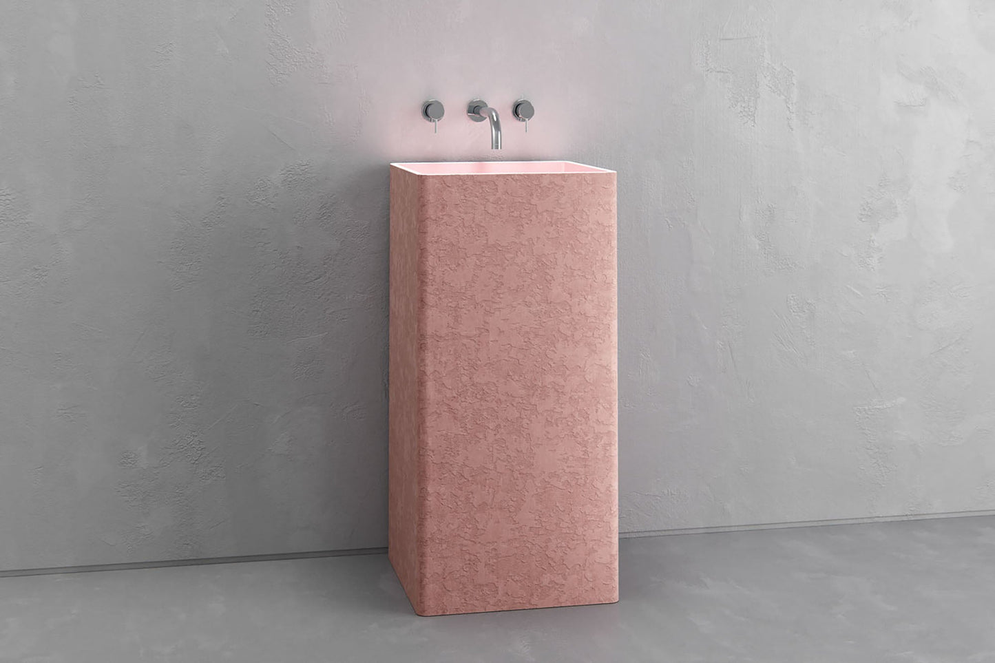 Square pedestal sink