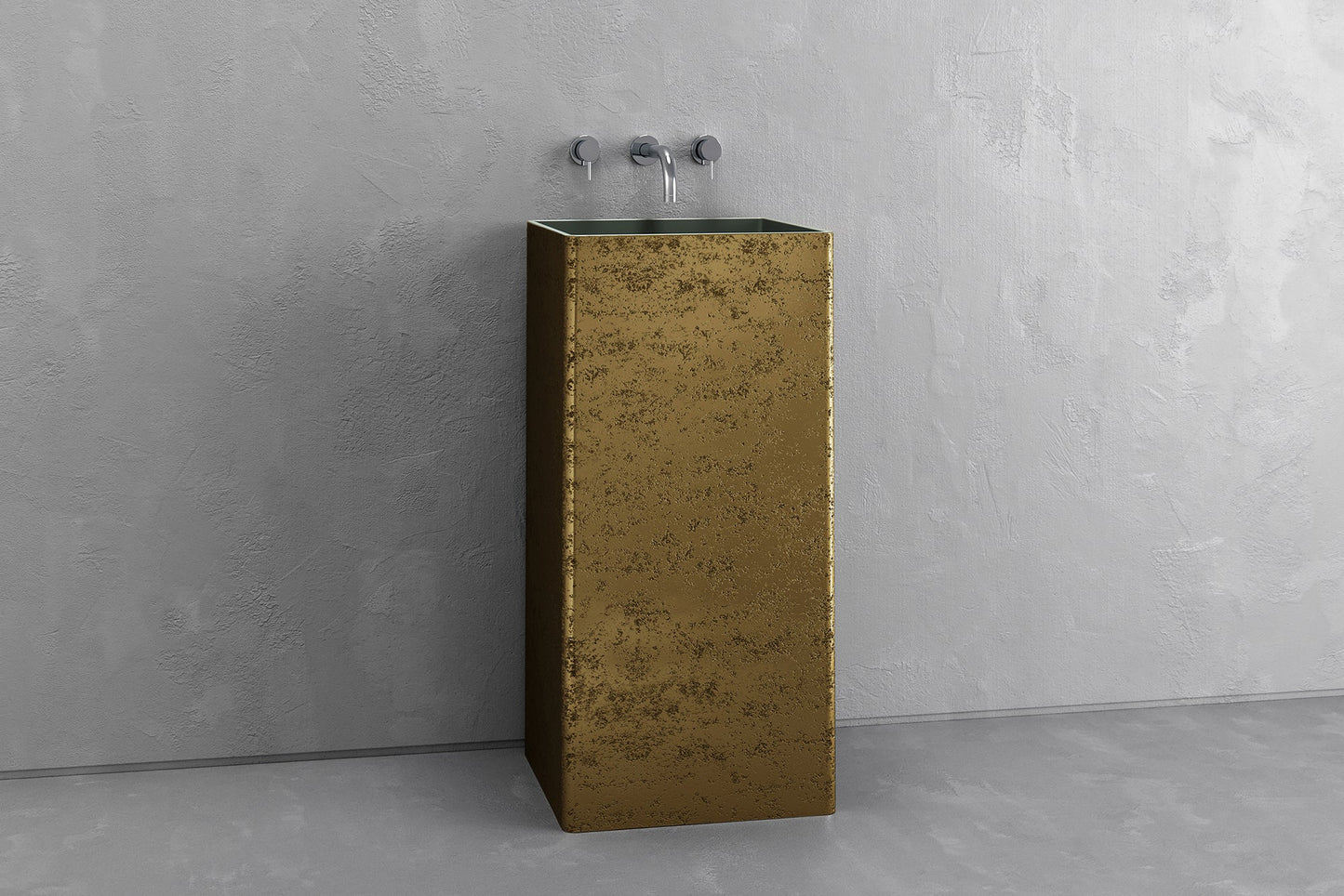 Square pedestal sink